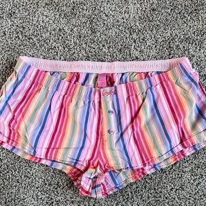 PINK Victoria's Secret Vintage Multicolor Striped Sleep Shorts